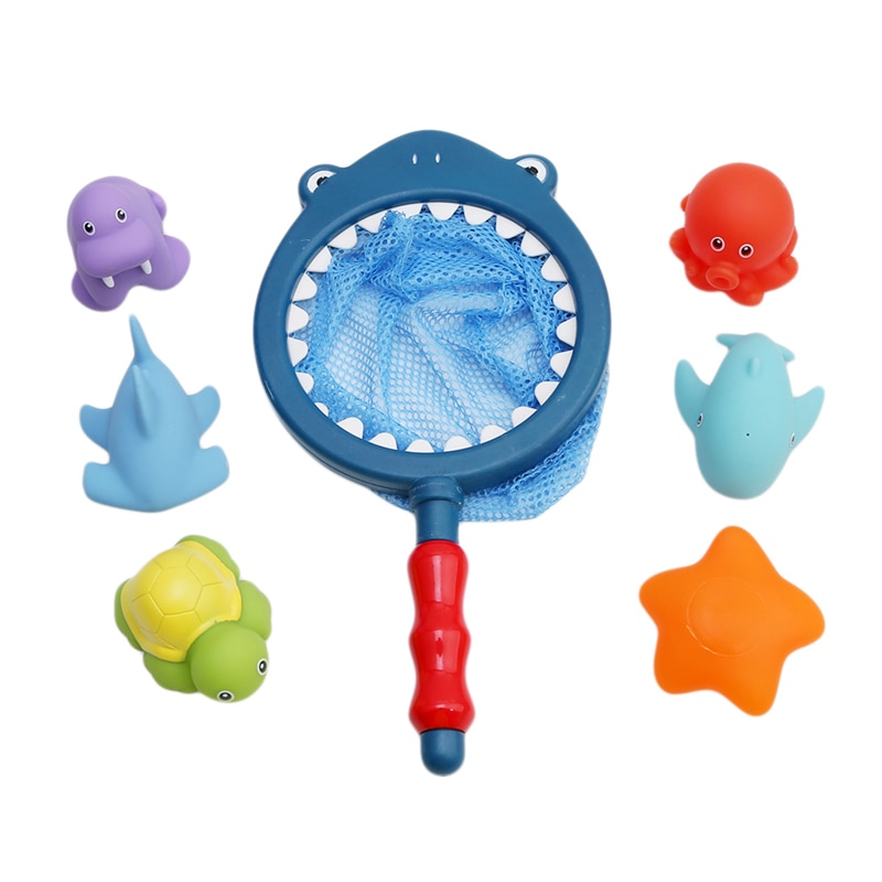 Fishing Toys With Net Set 7 Pcs